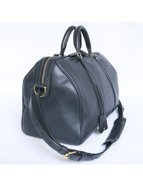 Sac speedy LOUIS VUITONN cuir bleu avec bandoulière