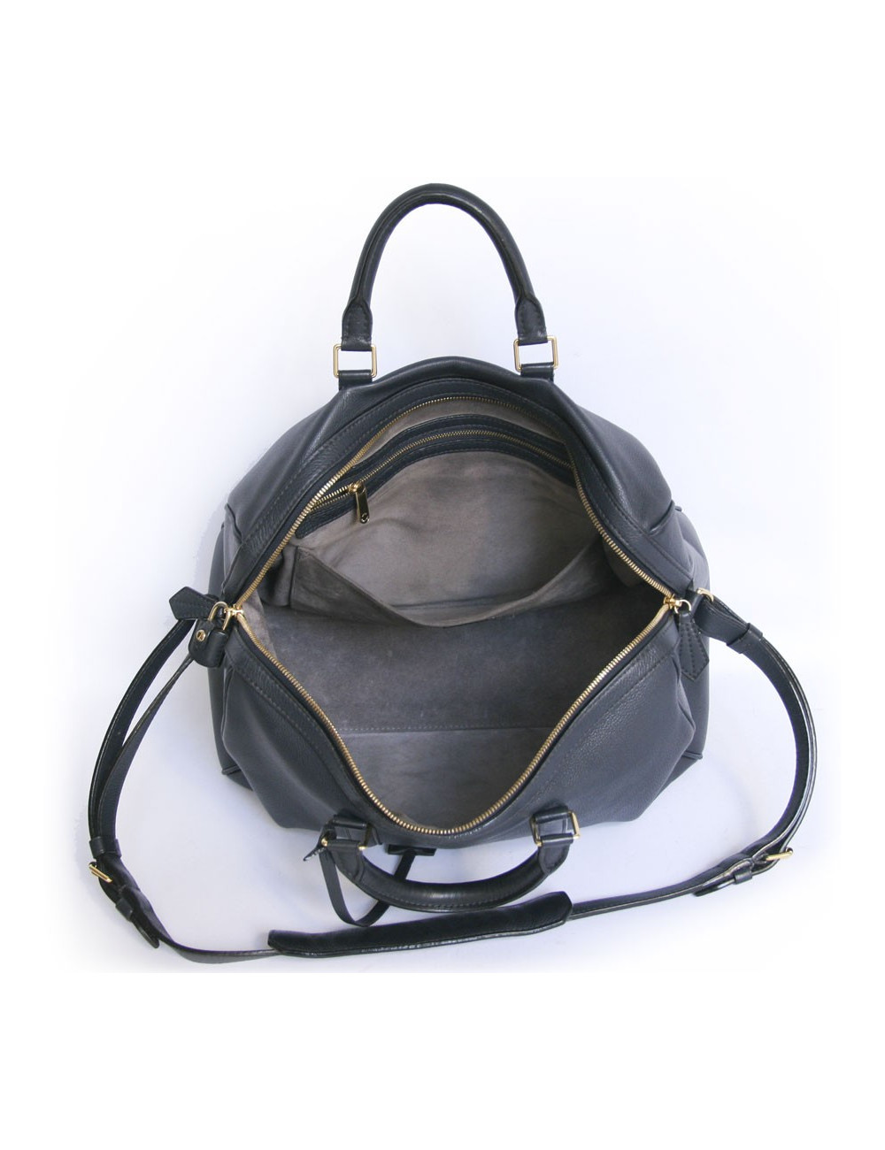 Sac speedy LOUIS VUITONN cuir bleu avec bandoulière