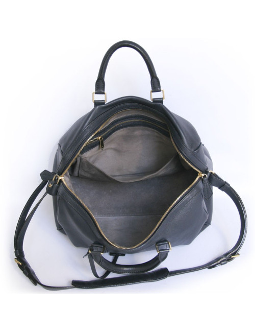 Sac speedy LOUIS VUITONN cuir bleu avec bandoulière