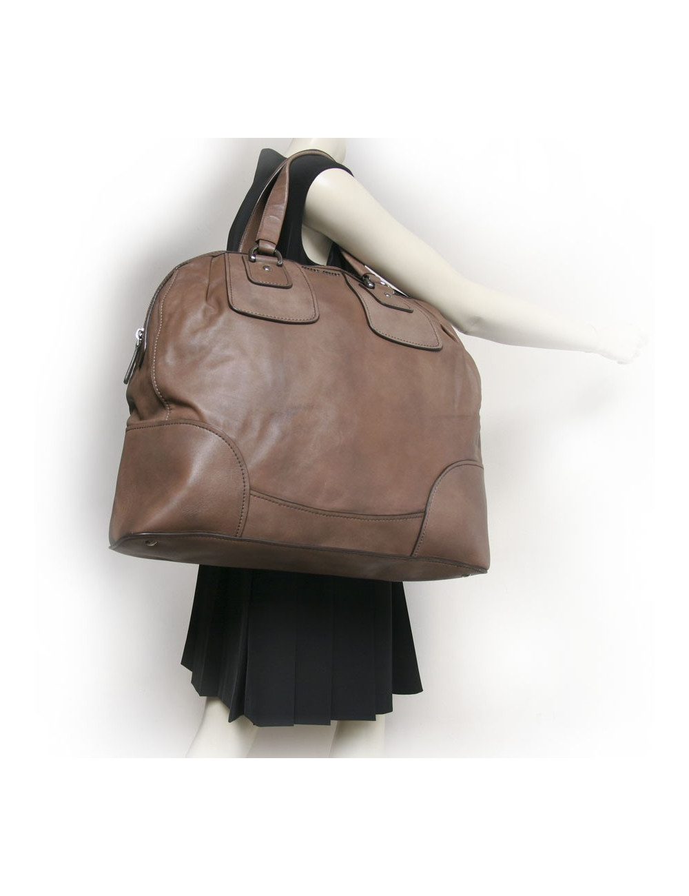 Sac weekeder MIU MIU cuir étoupe GM