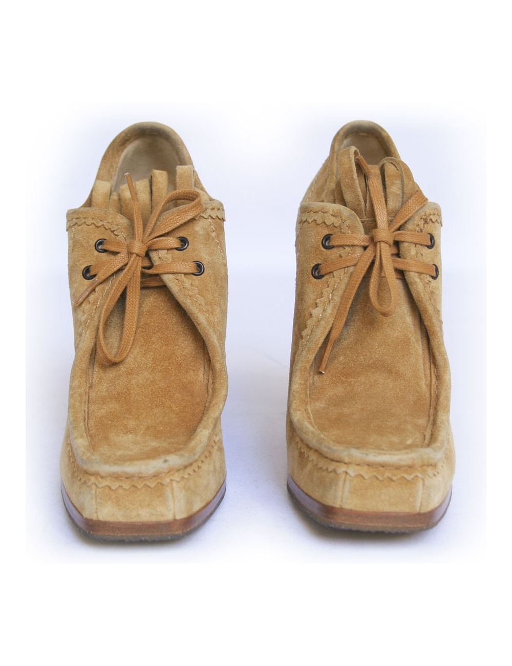 Escarpins JEAN PAUL GAULTIER T38 veau velours ocre