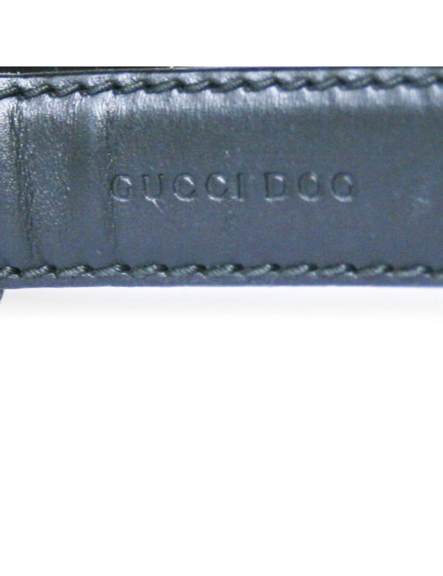 laisse pour chien GUCCI  cuir noir