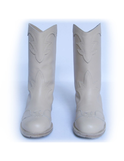 Bottes CHANEL t cuir nude