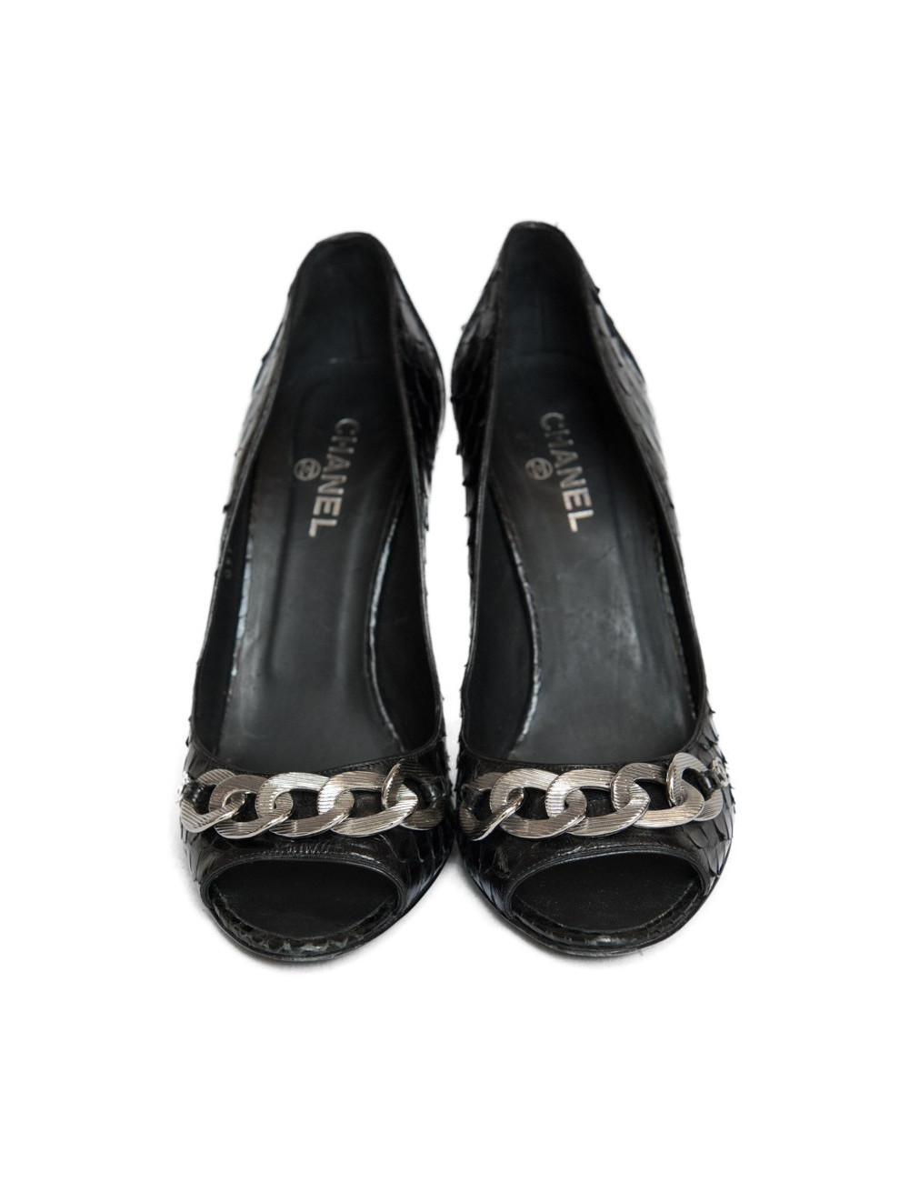 Escarpins CHANEL en python T 40,5