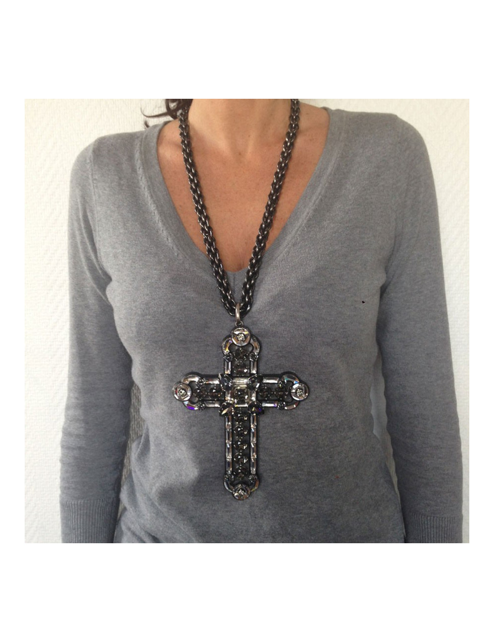 Collier LANVIN crucifix 