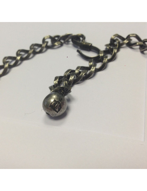 Collier LANVIN croix en verre et cristaux Swarovski rouge