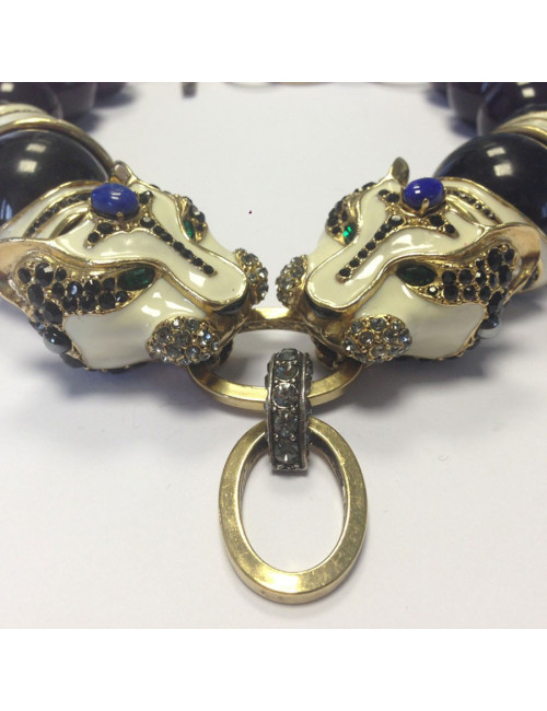 Collier LANVIN tête de tigre