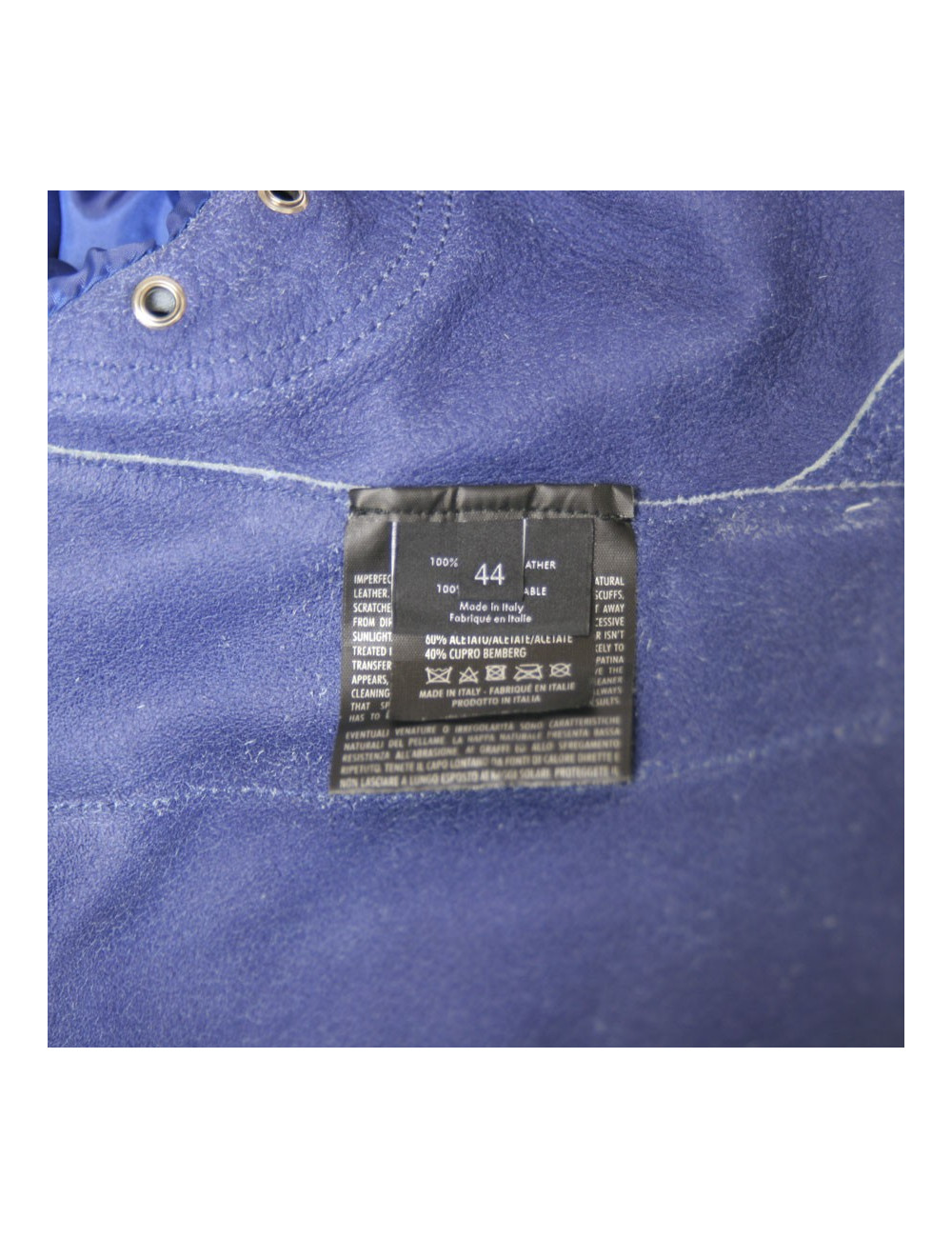 Veste en cuir GUCCI bleu ciel