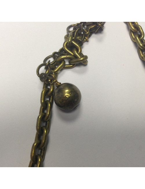 Collier LANVIN HELP en métal doré