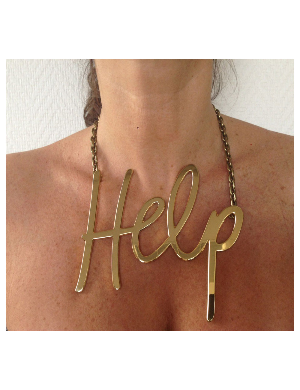 Collier LANVIN Help, "Lanvin Iconic" en métal doré