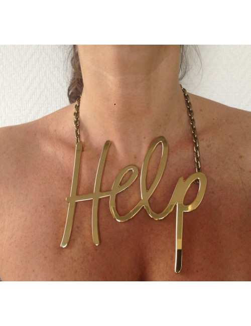 Collier LANVIN HELP en métal doré