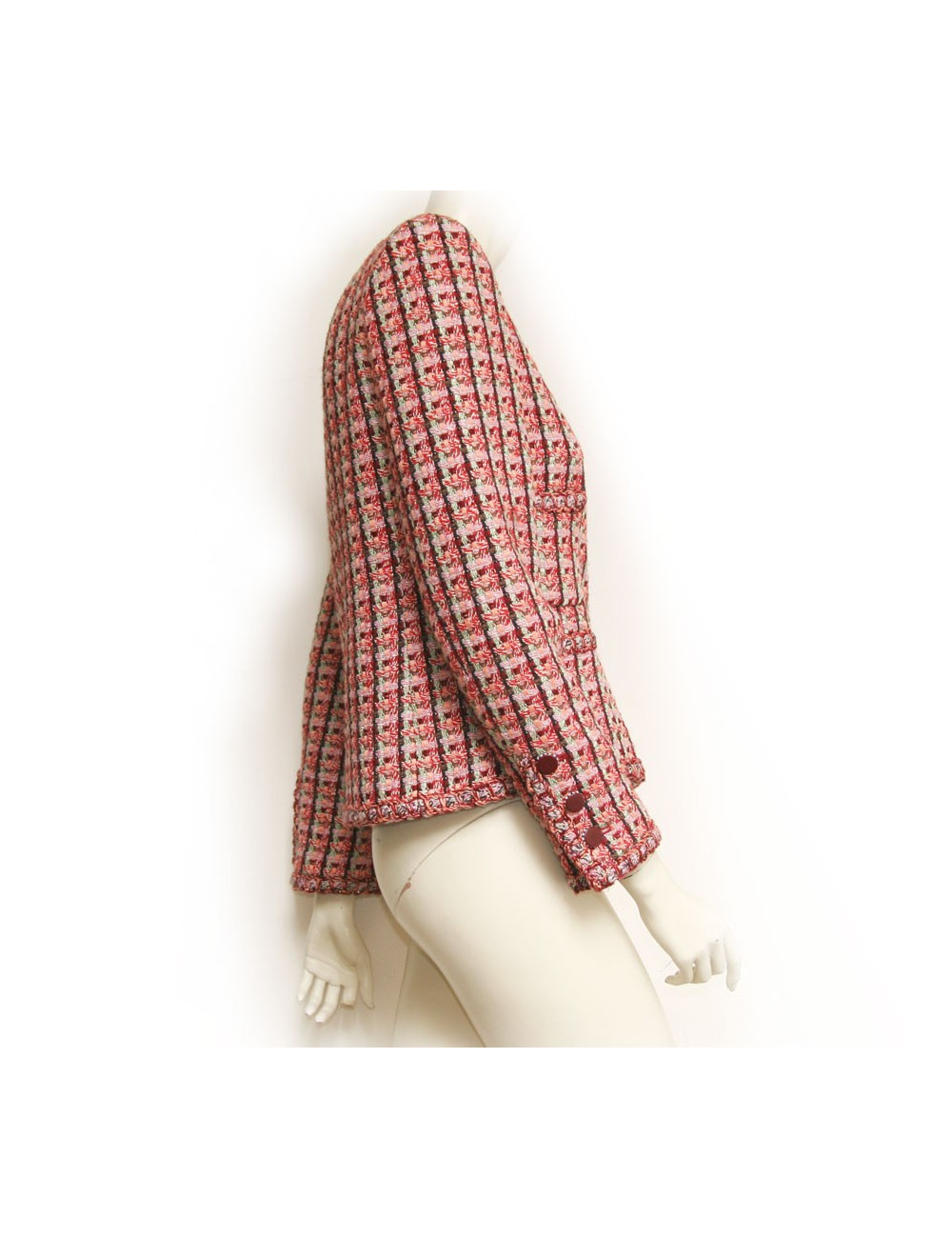 Veste CHANEL en tweed multicolore T38