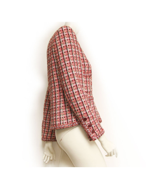 Veste CHANEL en tweed multicolore T38