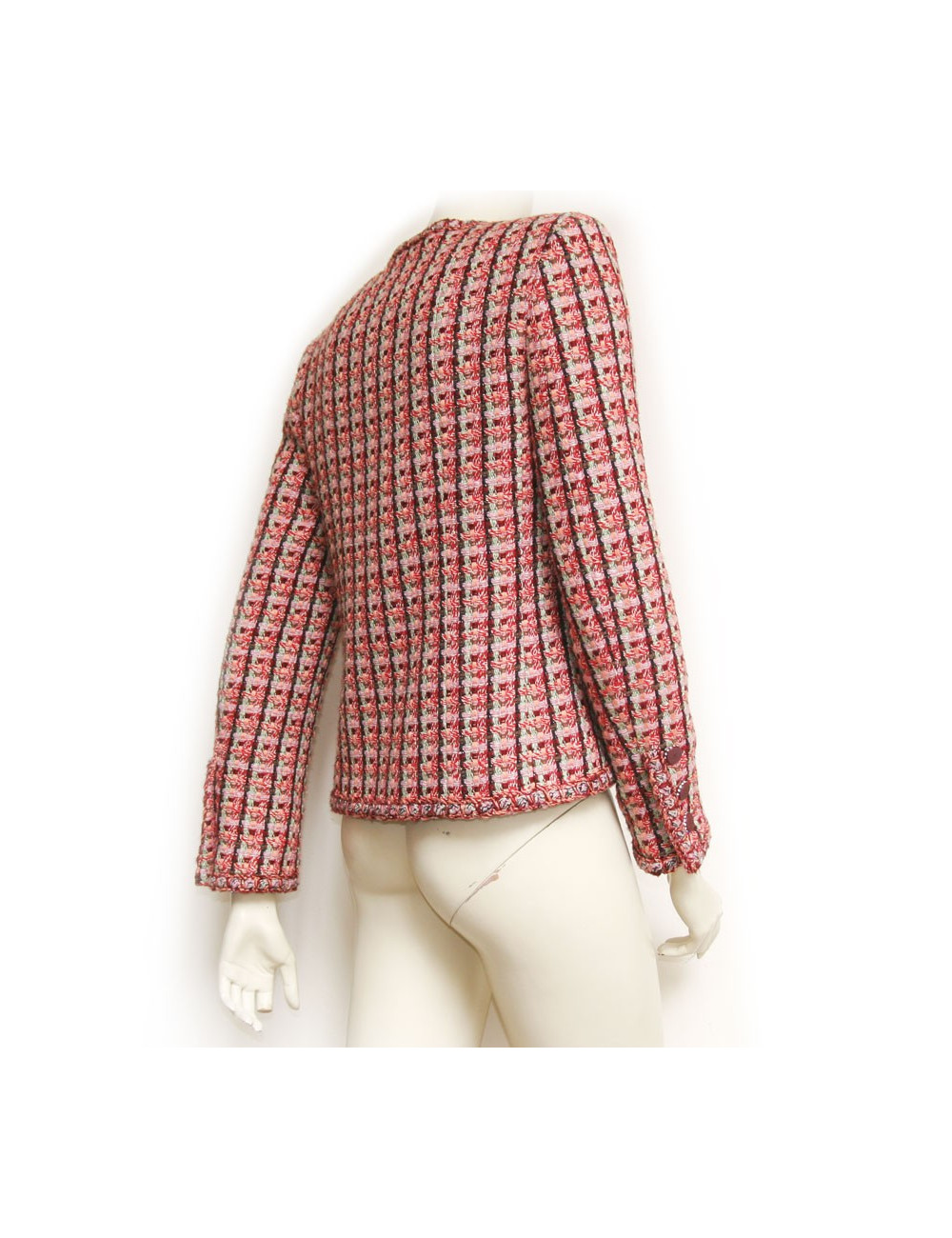 Veste CHANEL en tweed multicolore T38