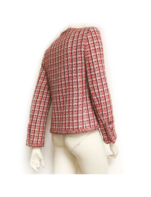 Veste CHANEL en tweed multicolore T38
