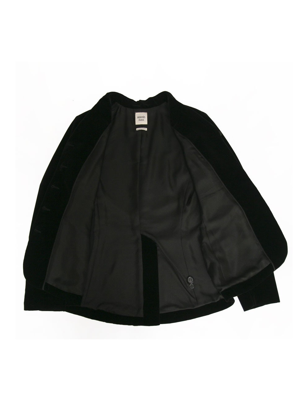 Veste HERMES en agneau noir T44