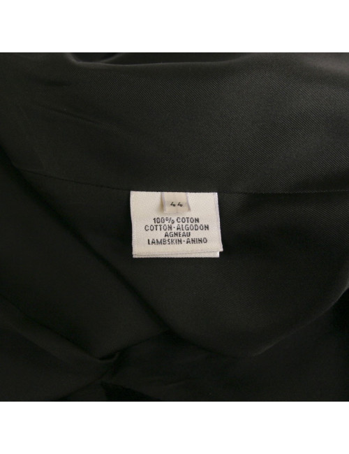 Veste HERMES en agneau noir T44