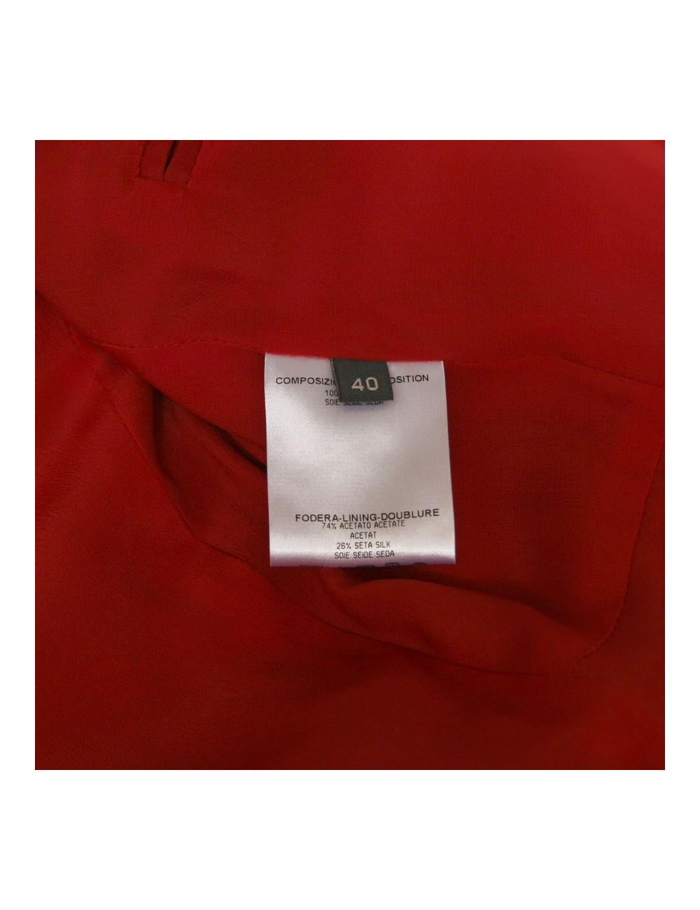 Veste ALEXANDER MCQUEEN en soie rouge et doré T40