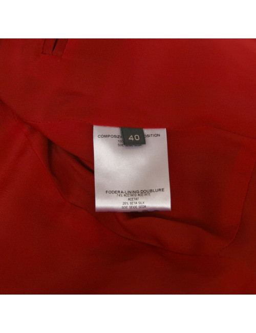 Veste ALEXANDER MCQUEEN en soie rouge et doré T40