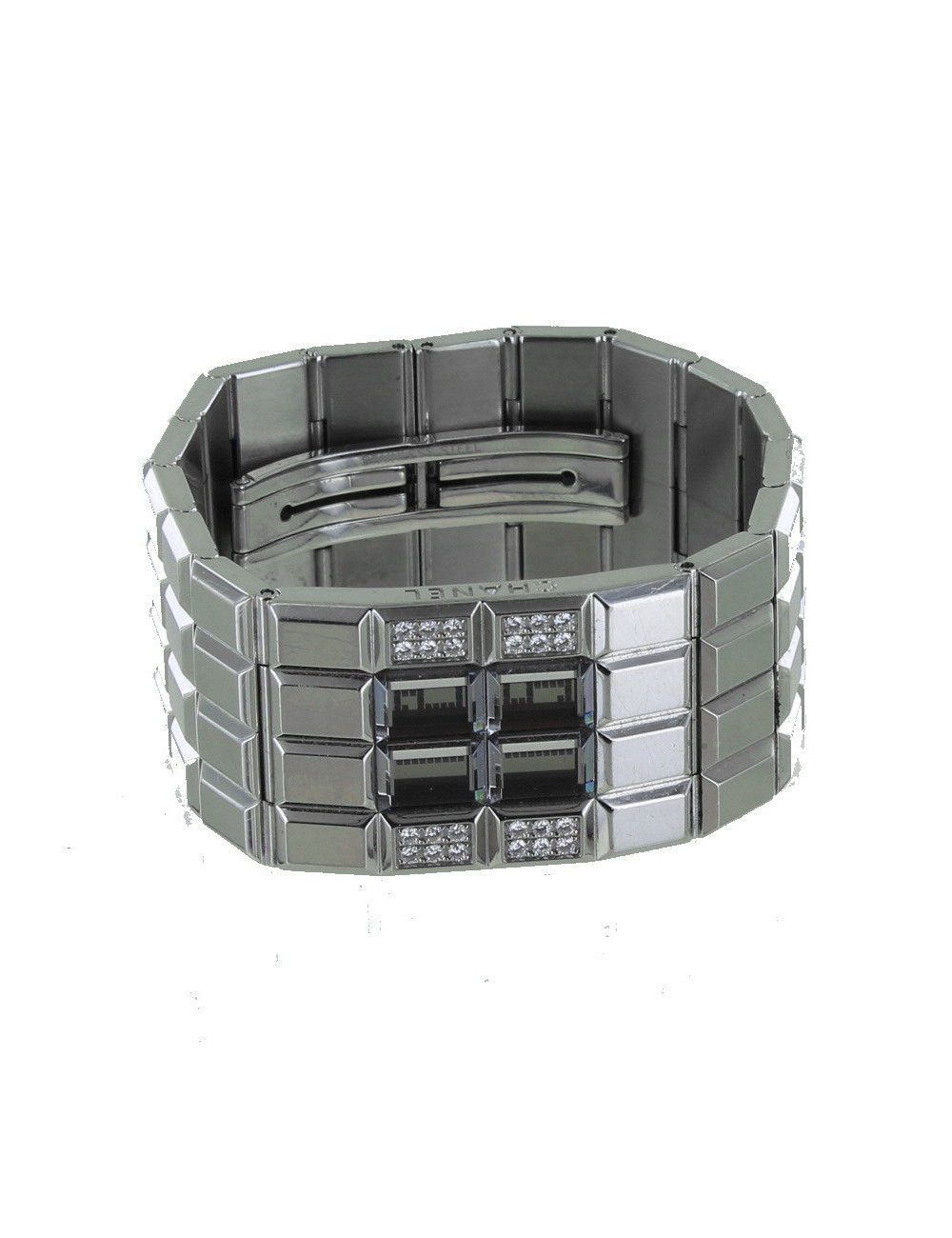 Montre "chocolta" CHANEL en acier et diamants