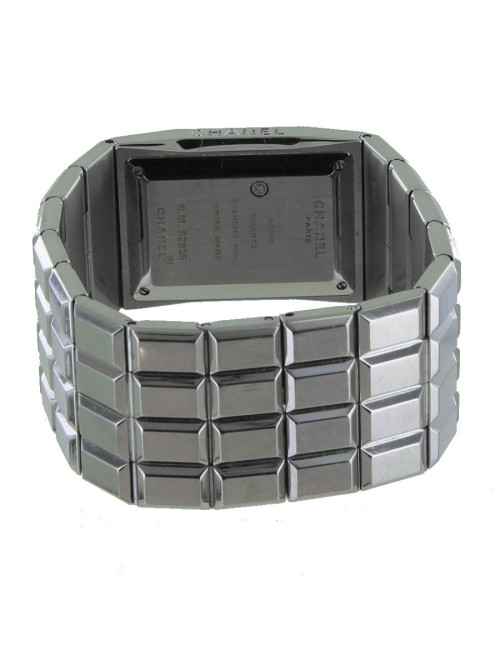 Montre "chocolat" CHANEL en acier et diamants