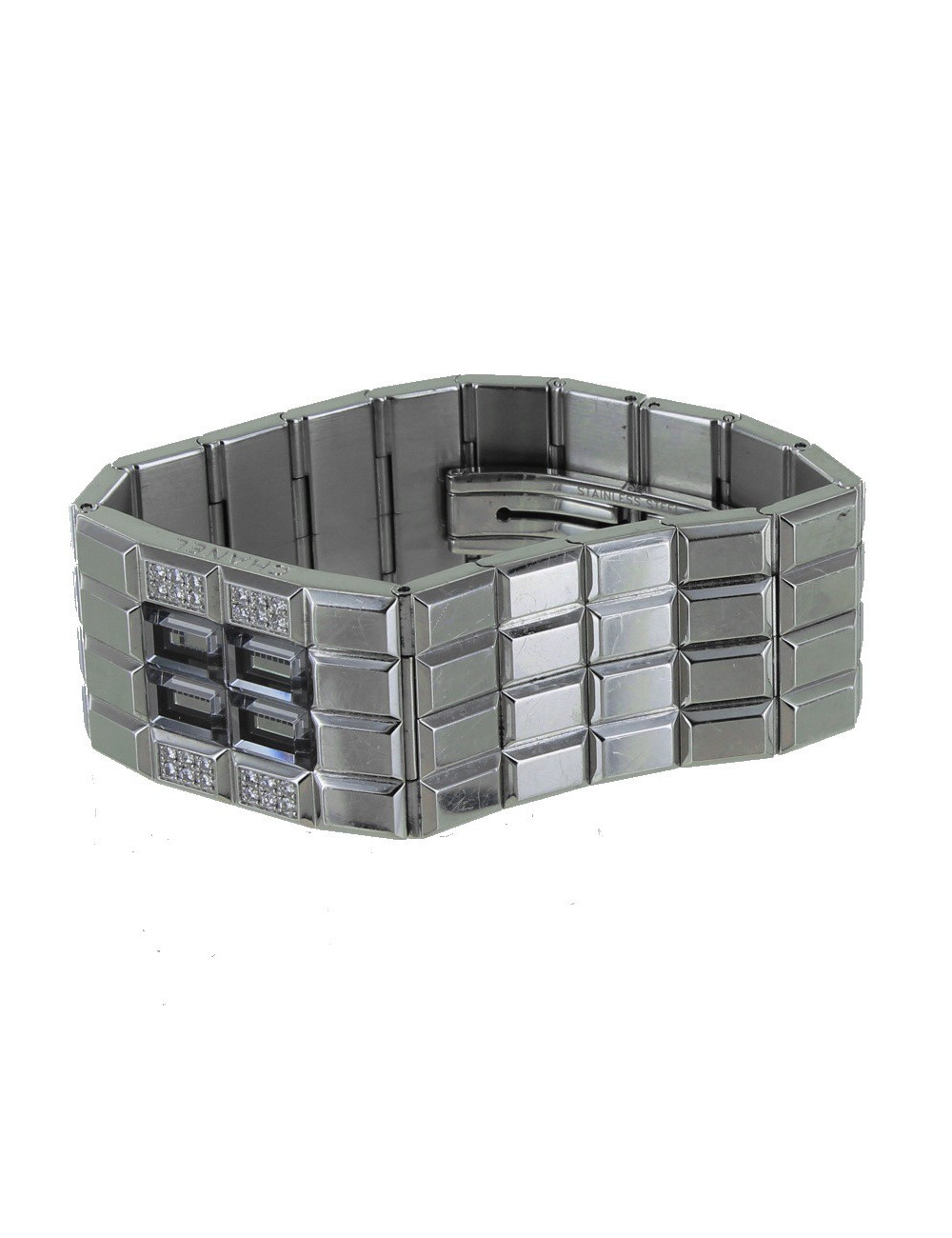 Montre "chocolta" CHANEL en acier et diamants