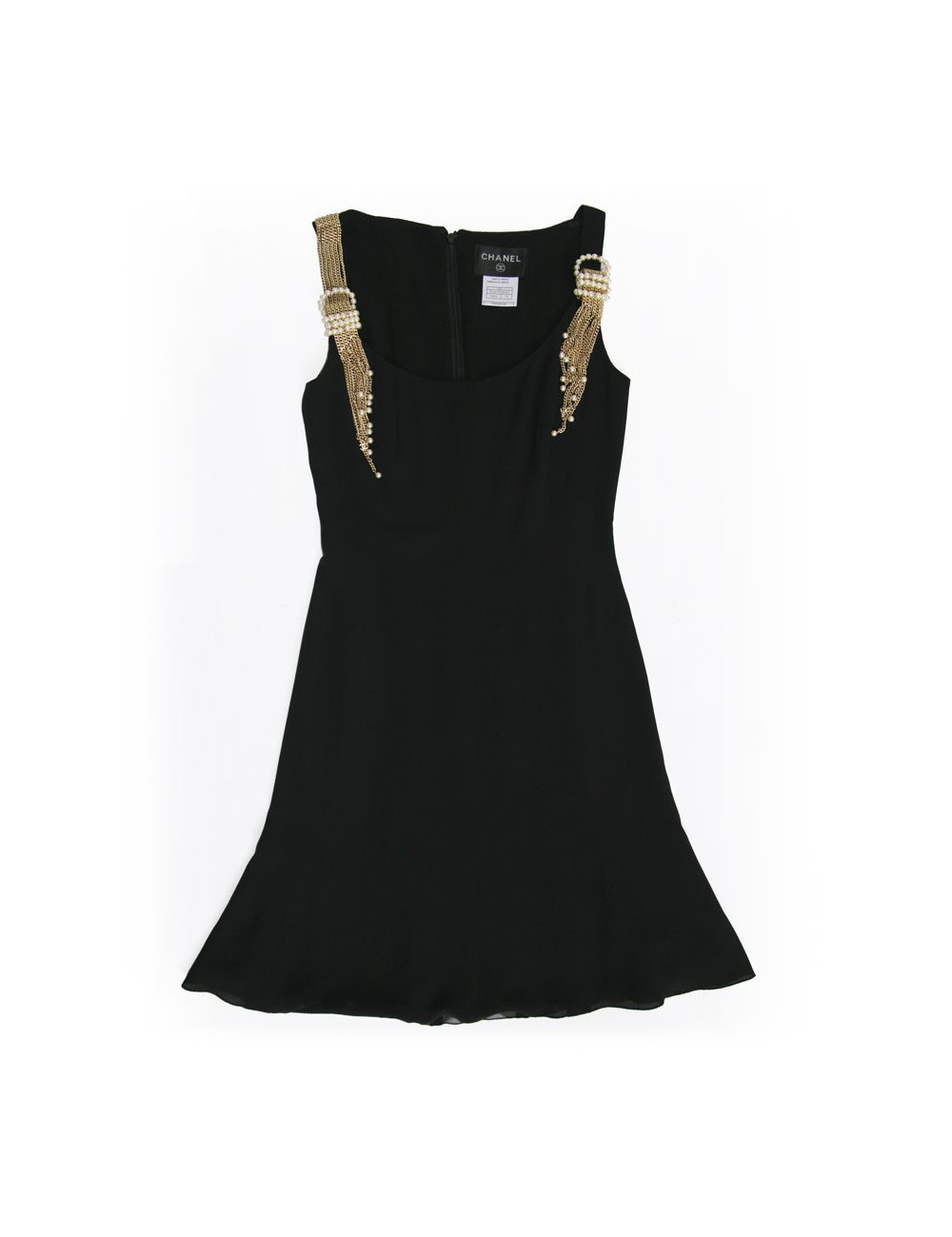 Robe CHANEL en soie noire T34