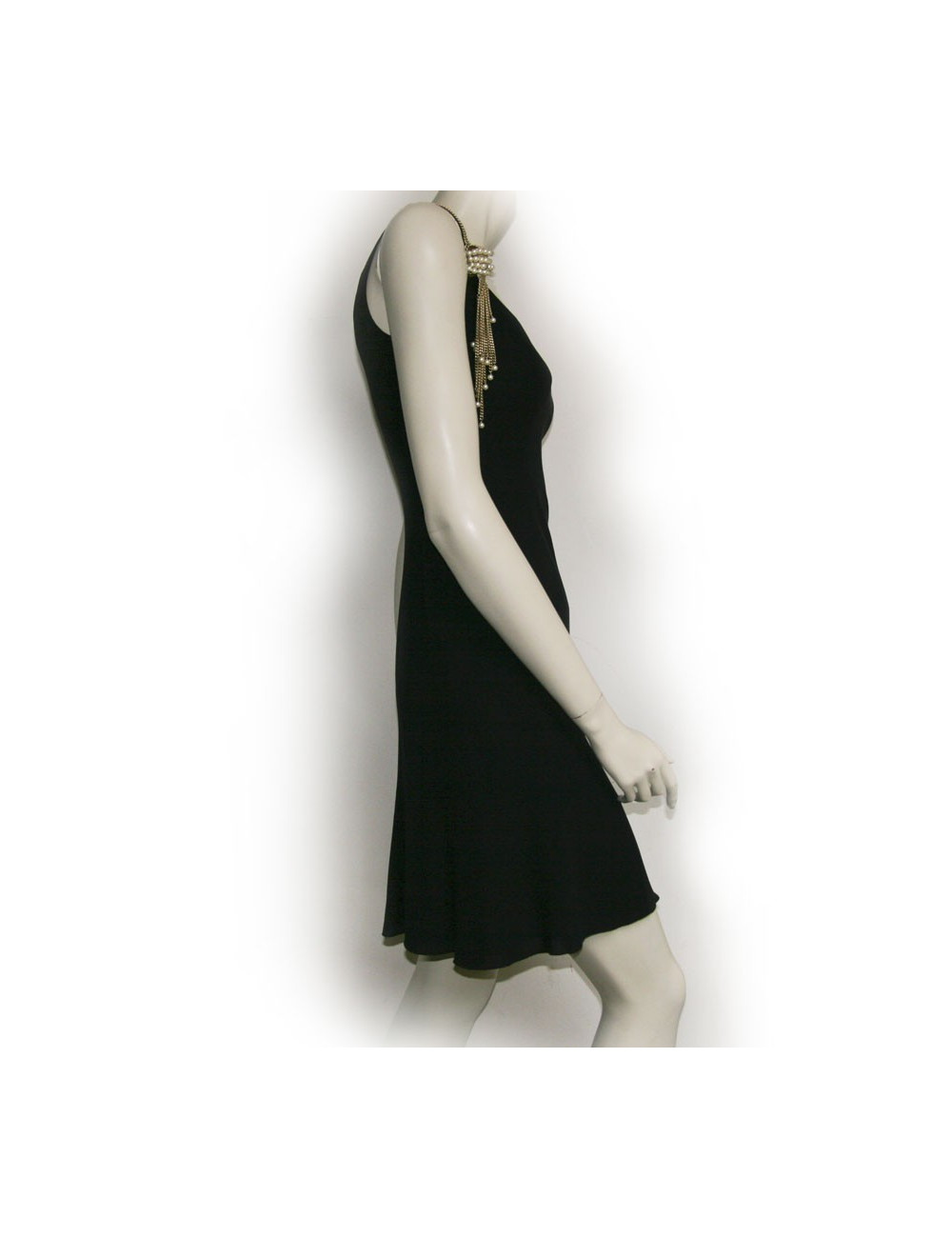 Robe CHANEL en soie noire T34