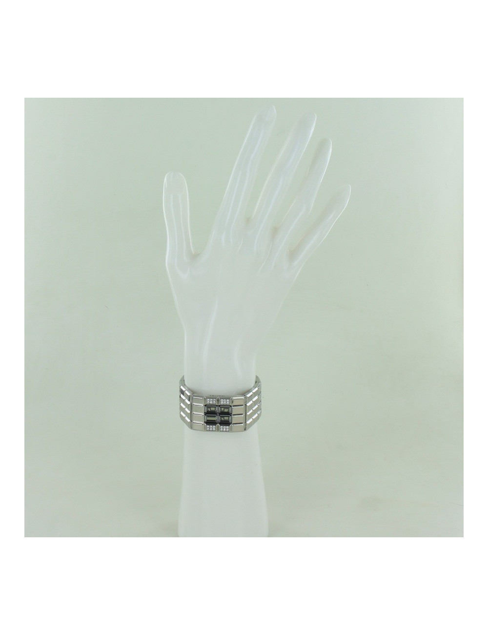 Montre "chocolat" CHANEL en acier et diamants