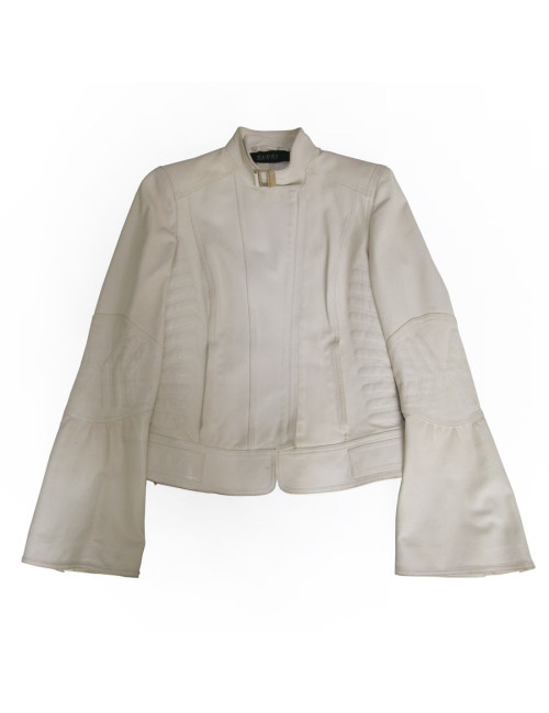 Veste GUCCI en cuir blanc