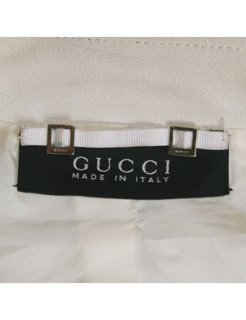 Veste GUCCI en cuir blanc