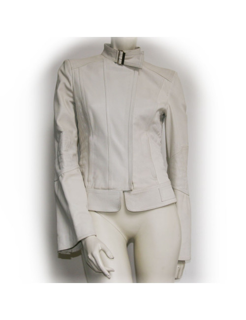 Veste GUCCI en cuir blanc