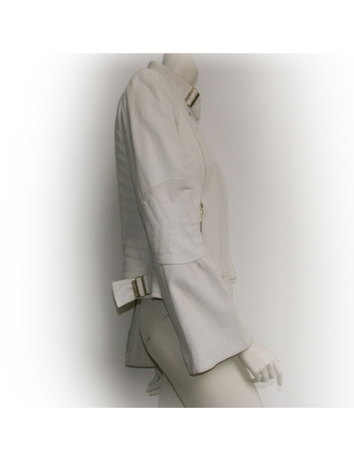 Veste GUCCI en cuir blanc