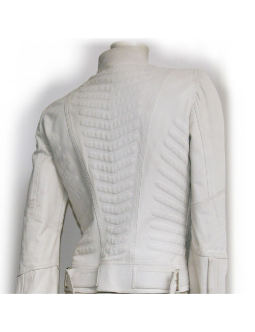 Veste GUCCI en cuir blanc