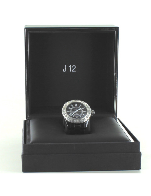 Montre J12  CHANEL ceramique noire et diamants