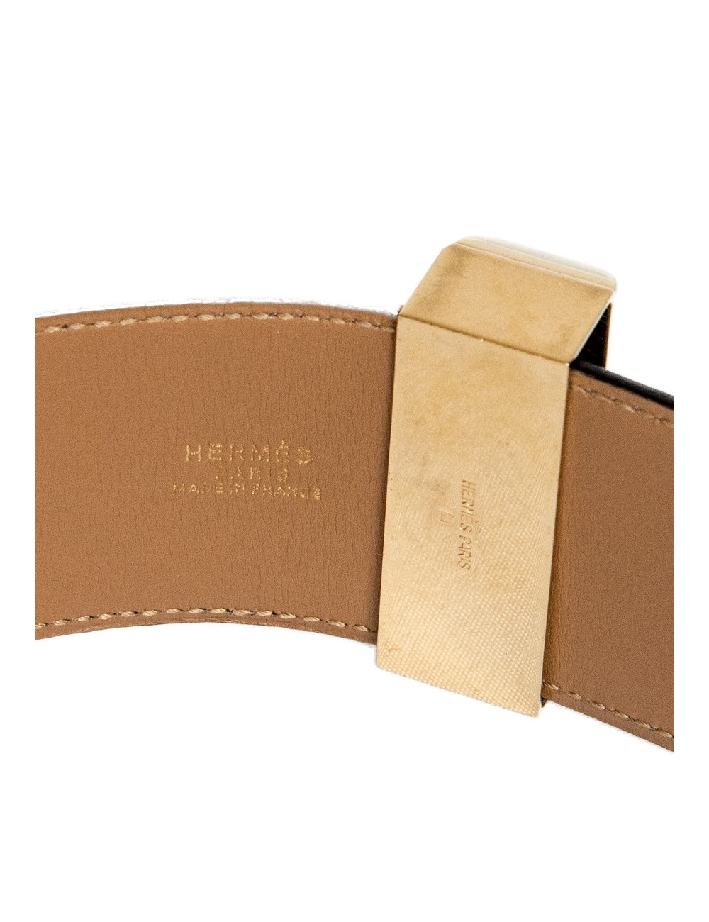 Ceinture Médor HERMES cuir bleu