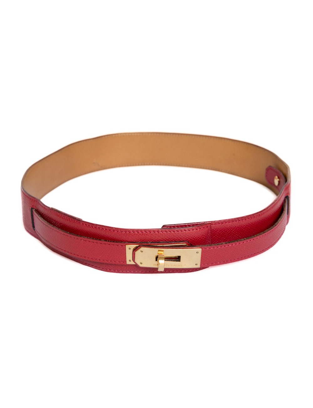Ceinture Kelly HERMÈS cuir epsom rouge 