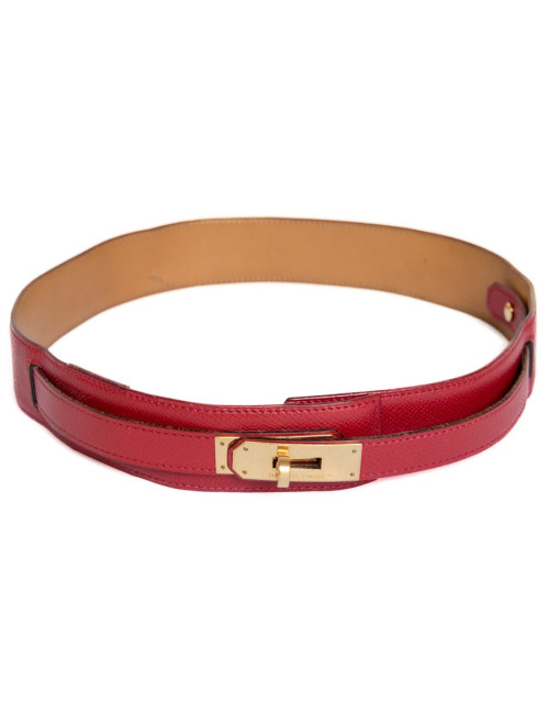 Ceinture Kelly HERMÈS cuir epsom rouge 