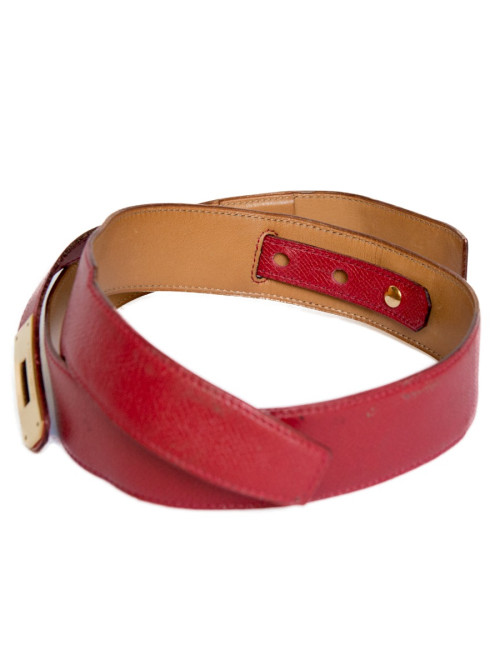 Ceinture Kelly HERMÈS cuir epsom rouge 