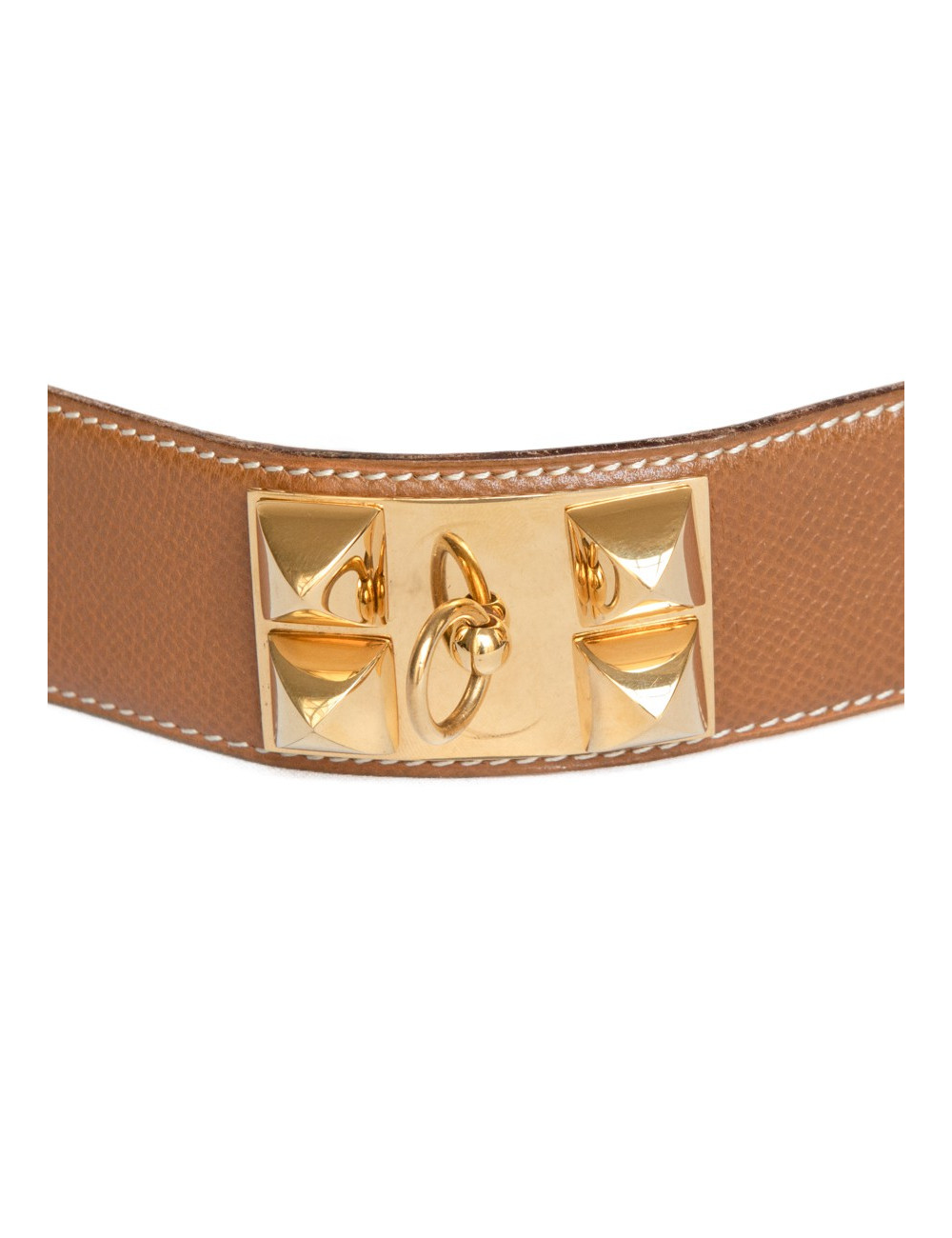 Ceinture Médor HERMES cuir gold