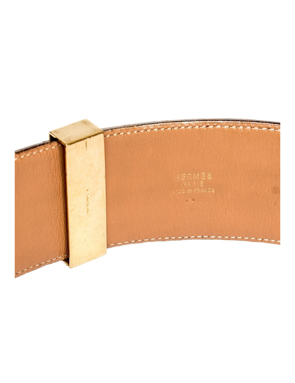 Ceinture couture HERMES crocodile porosus rouge