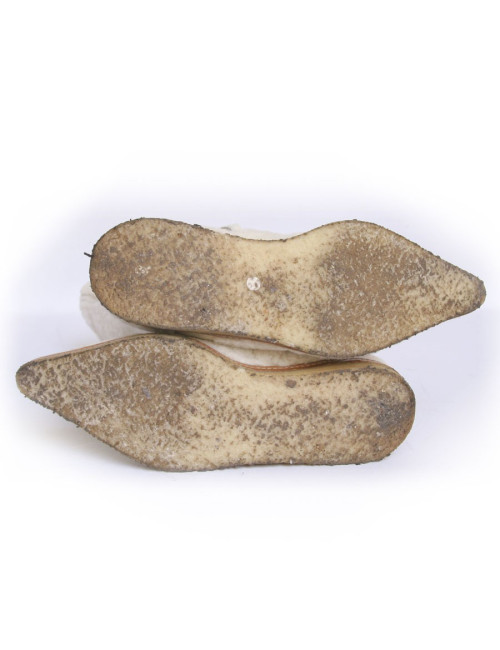 Mi bottes CHANEL  en peau retournée et ruban satin