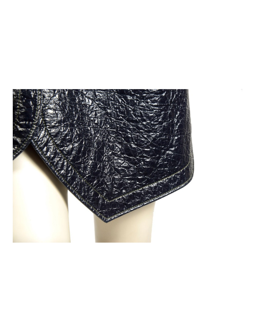 imperméable BALANCIAGA  t40  coton ciré kaki et bleu 