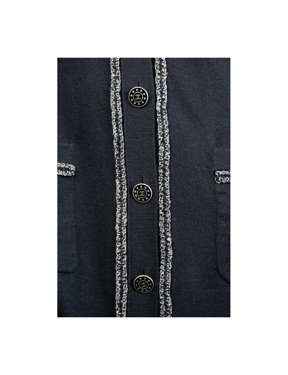 gilet long CHANEL T 40 noir en laine