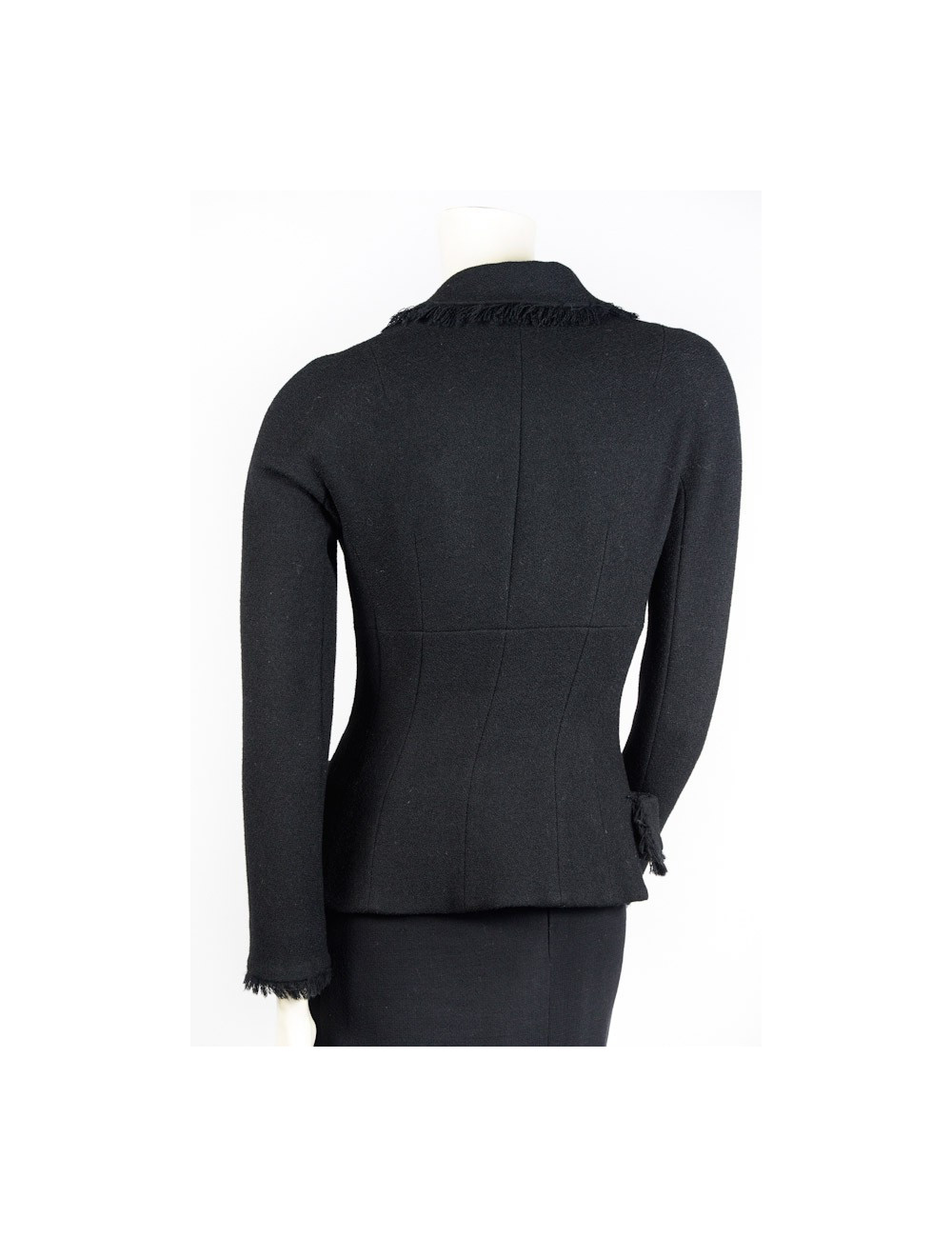 Veste CHRISTIAN DIOR cintrée en laine noire