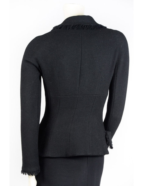 Veste CHRISTIAN DIOR cintrée en laine noire