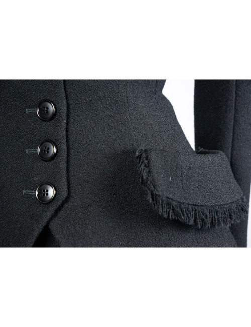 Veste CHRISTIAN DIOR cintrée en laine noire