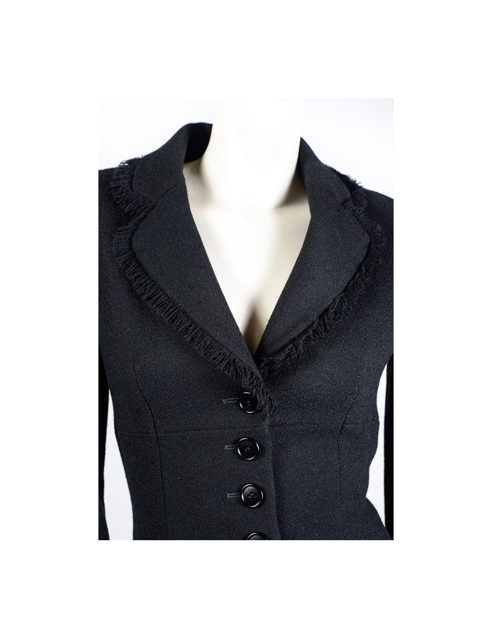 Veste CHRISTIAN DIOR cintrée en laine noire