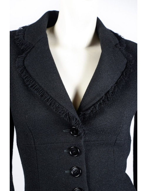 Veste CHRISTIAN DIOR cintrée en laine noire