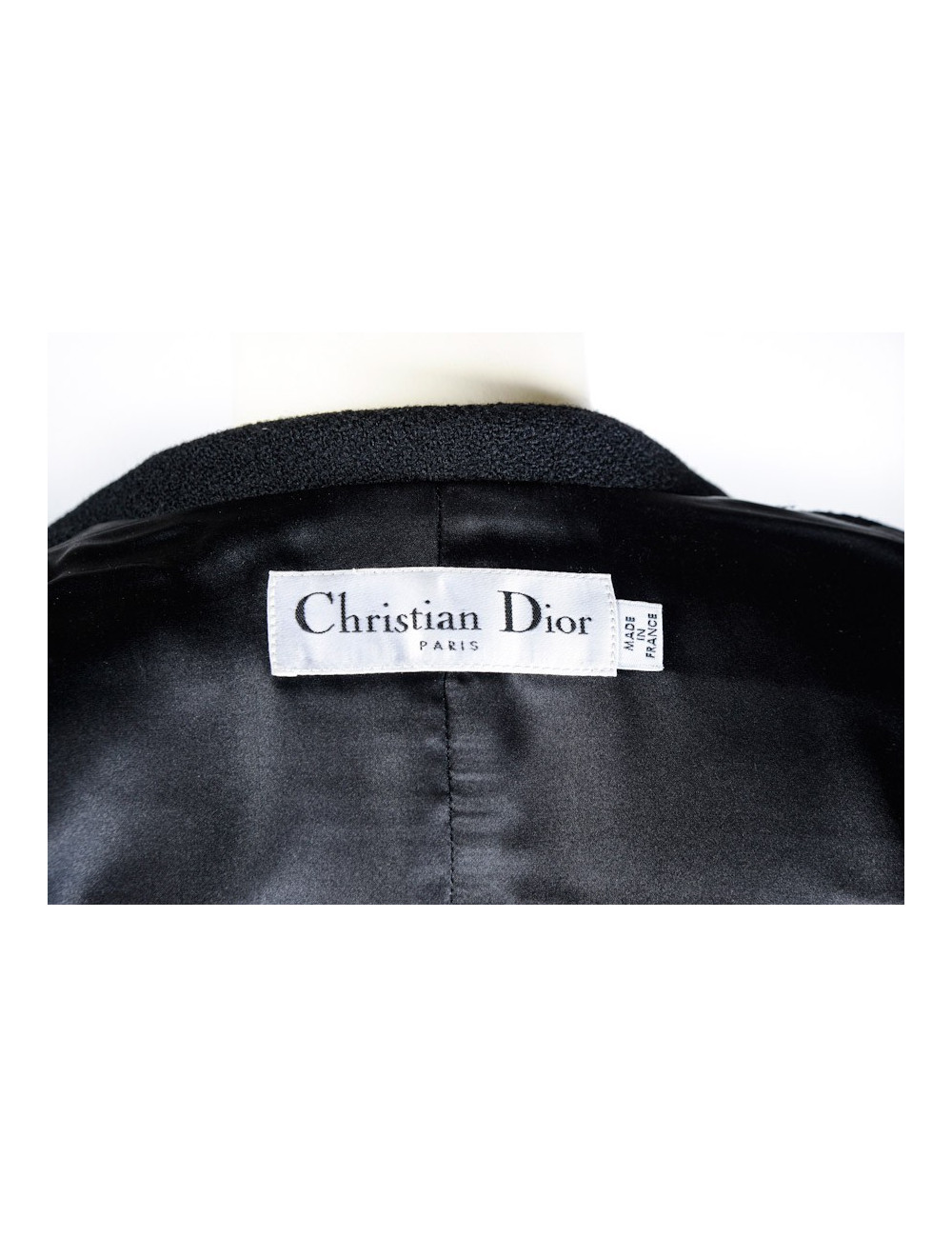 Veste CHRISTIAN DIOR cintrée en laine noire